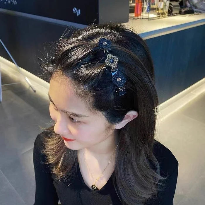 🔥 49% OFF 🔥Sparkling Crystal Stone Braided Hair Clips